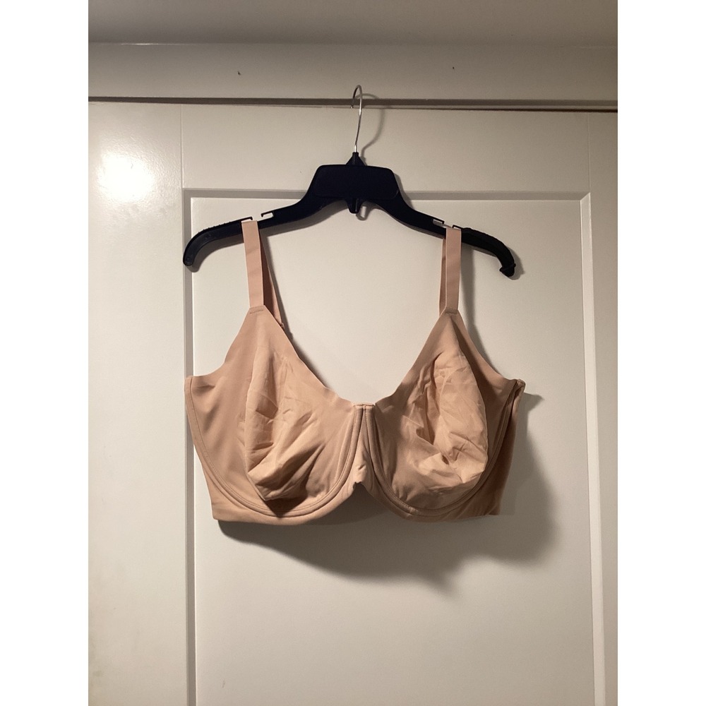 SKIMS Fits Everybody Unlined Demi Bra Mica Tan Beige 44H BR-UWR-2293 NWT